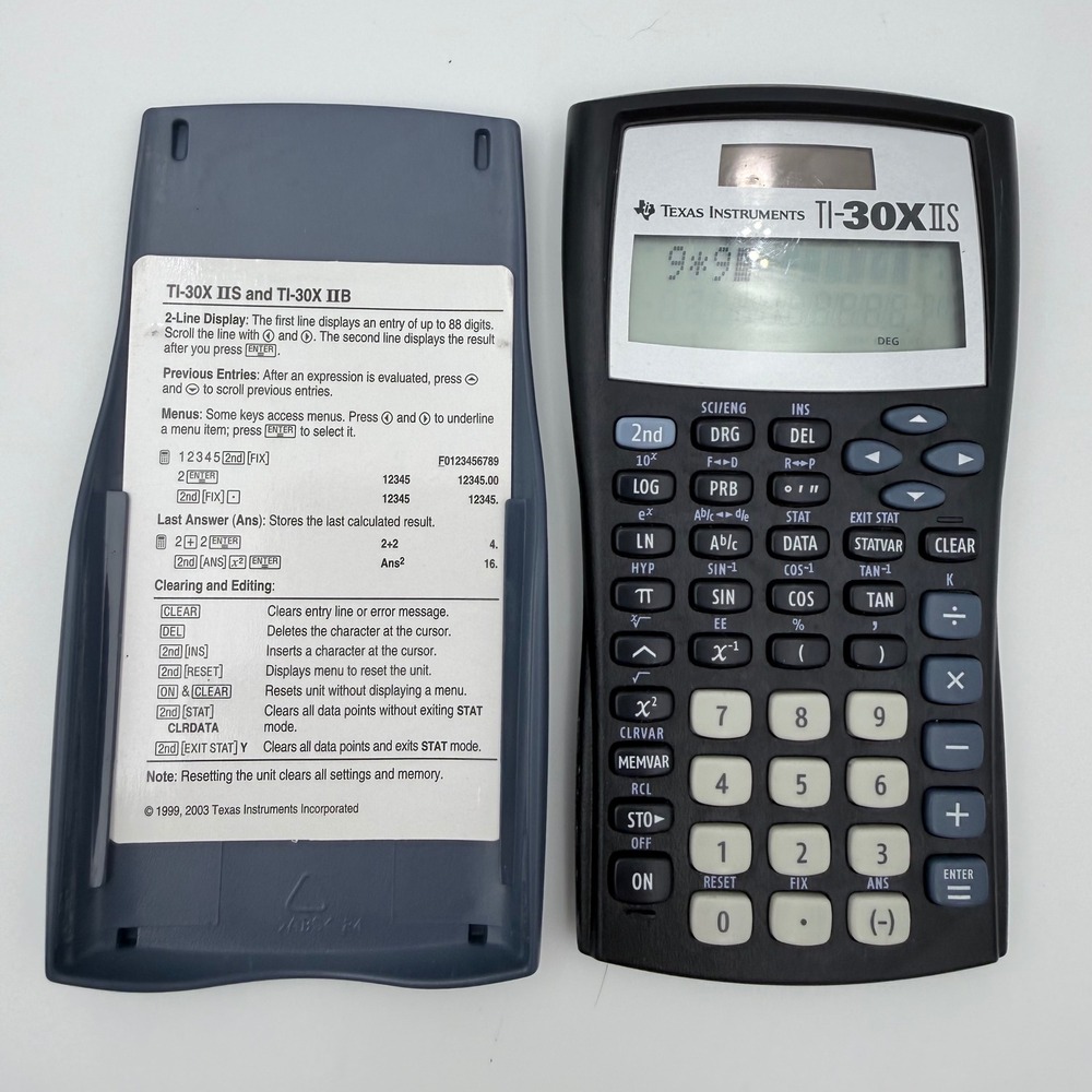 Texas Instruments TI-30X IIS Scientific Calculator w/ Cover Tested